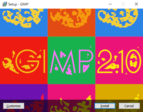 GIMP：インストール開始