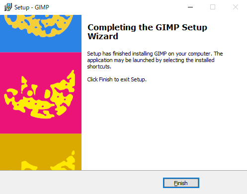 GIMP：インストール完了