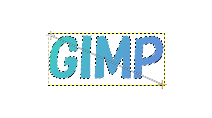 GIMP：文字にグラデーションをかける