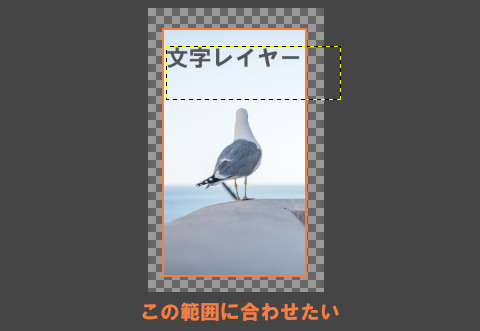 レイヤーが複数ありそれぞれのサイズが異なるときは一番大きな縦横の寸法が参照される