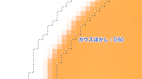 ガウスぼかし：0.60