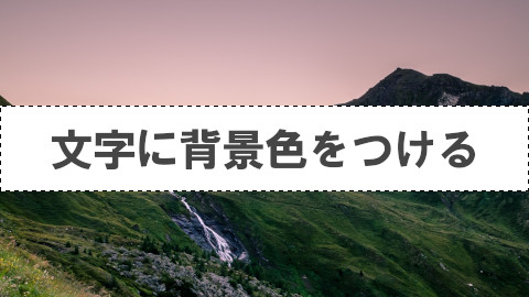 選択範囲内を塗りつぶす